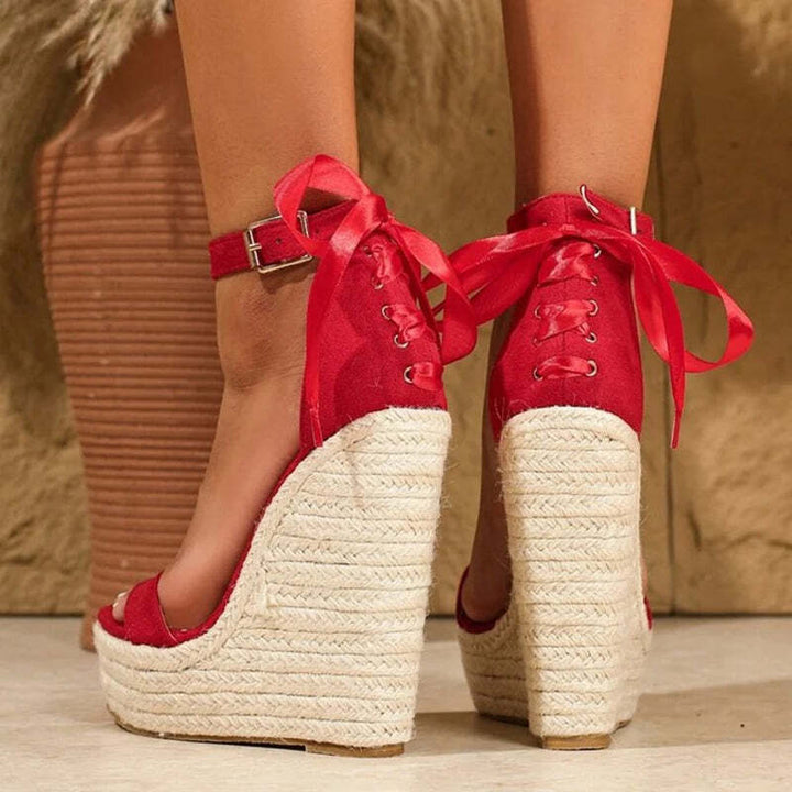 Espadrille rouge pour femme Podoways