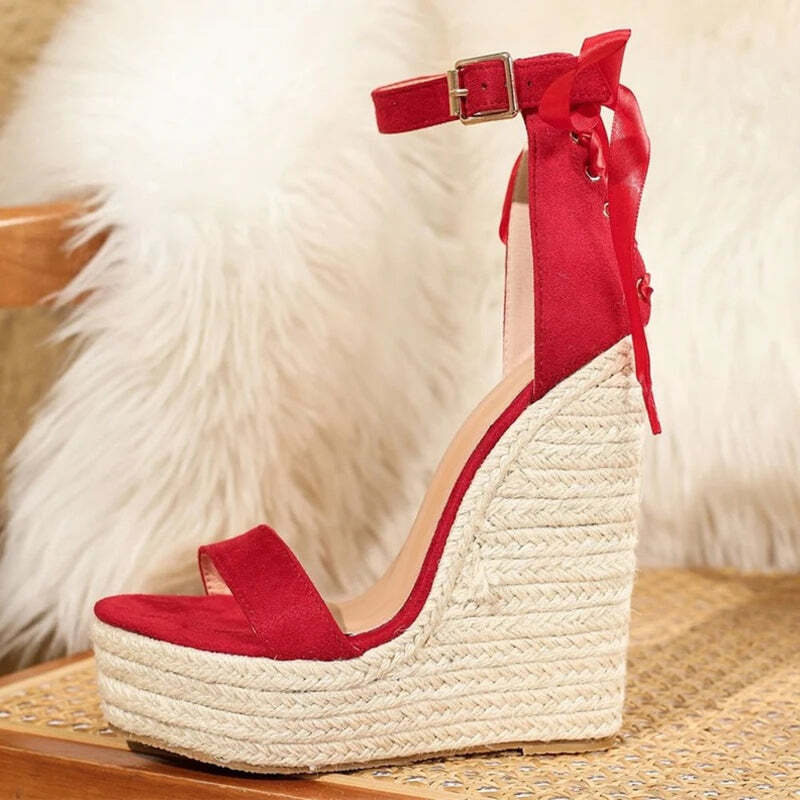 Espadrille rouge pour femme Podoways