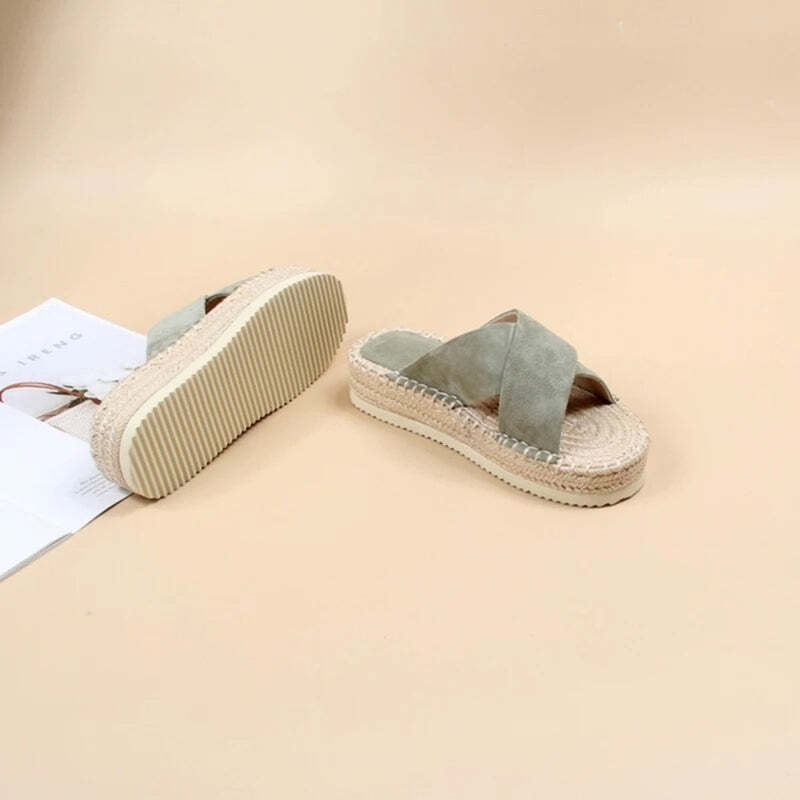 Espadrille verte femme Podoways