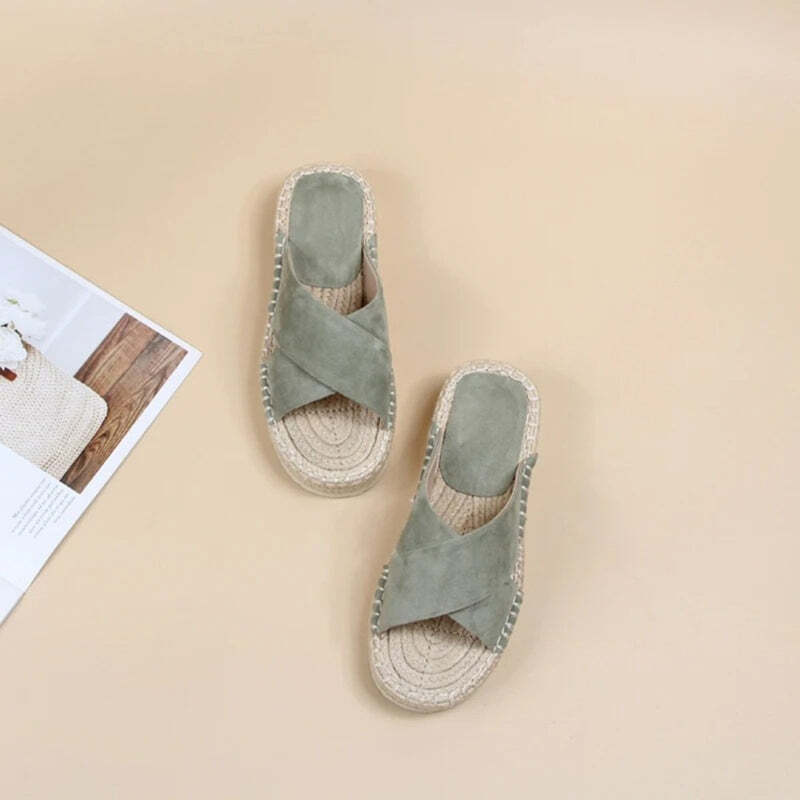 Espadrille verte femme Podoways