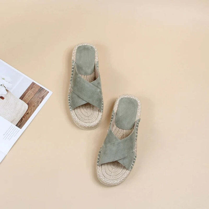 Espadrille verte femme Podoways