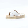 Charger l'image dans la visionneuse de la galerie, Espadrille verte femme Podoways 32 Blanc
