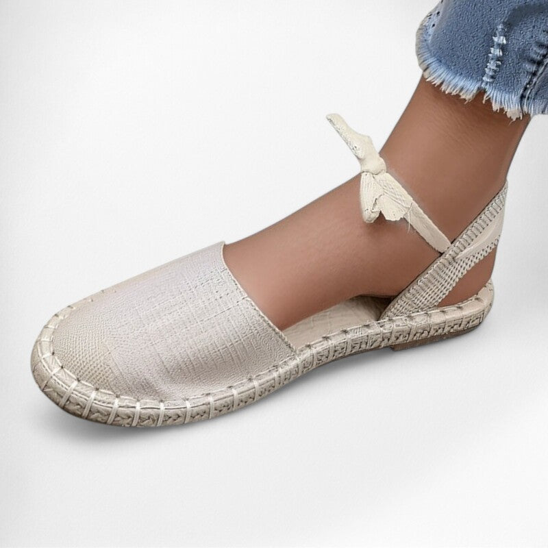 Espadrille femme lacet cheville Podoways 36 Silver