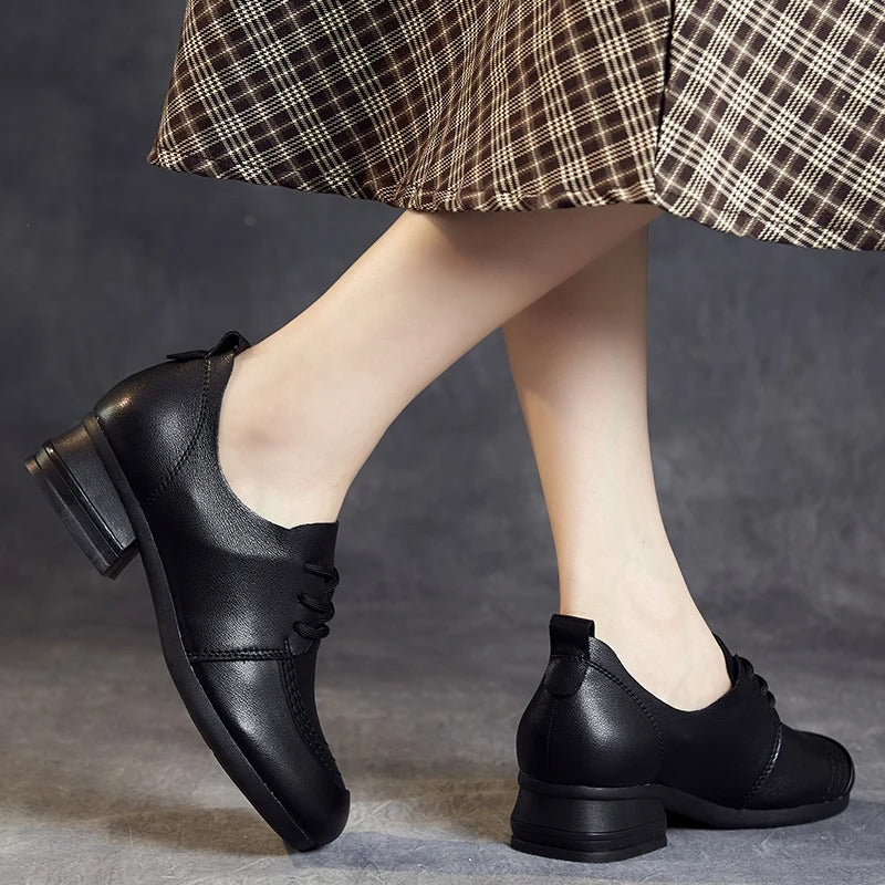 Mocassin talon de 4 cm pour femme  Podoways 36 Black 