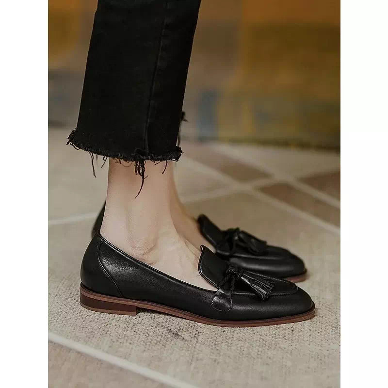 Mocassin a frange pour femme