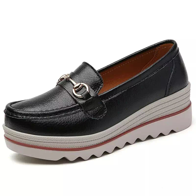 Mocassin compensé pour femme  Podoways 36 Black 