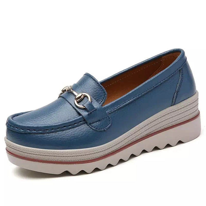 Mocassin compensé pour femme Podoways 36 RoyalBlue