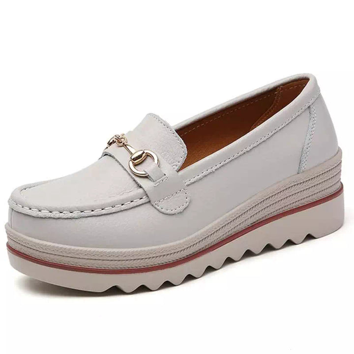 Mocassin compensé pour femme Podoways 36 Silver