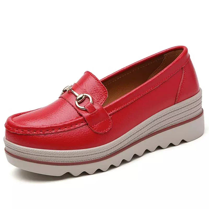 Mocassin compensé pour femme  Podoways 36 Red 