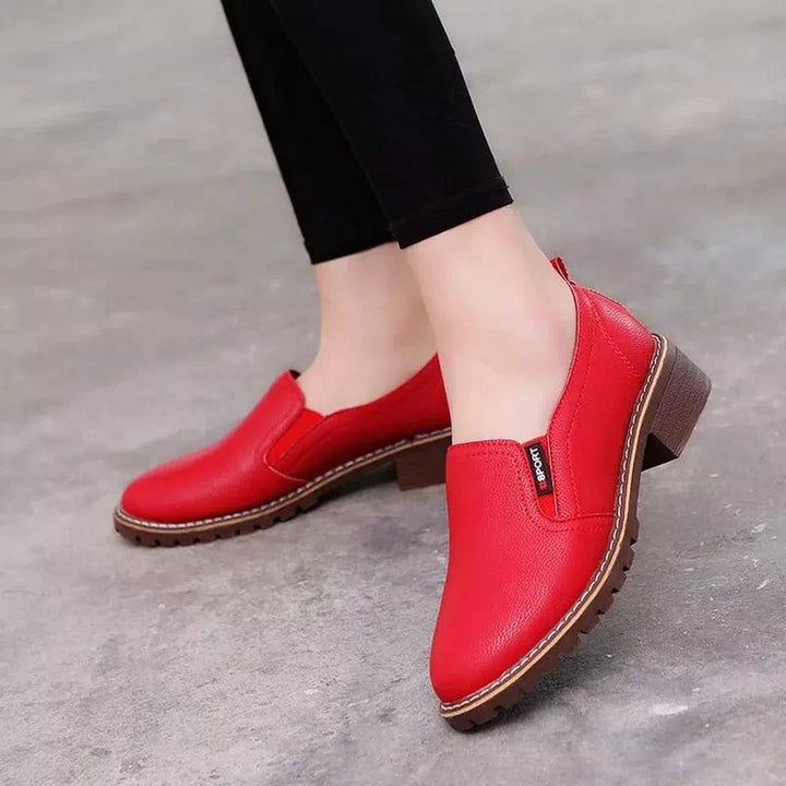 Mocassin en cuir blanc pour femme  Podoways 36 Red 