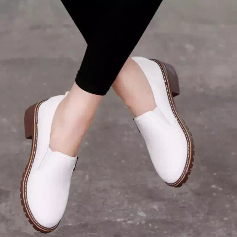 Mocassin en cuir blanc pour femme Podoways 36 Blanc