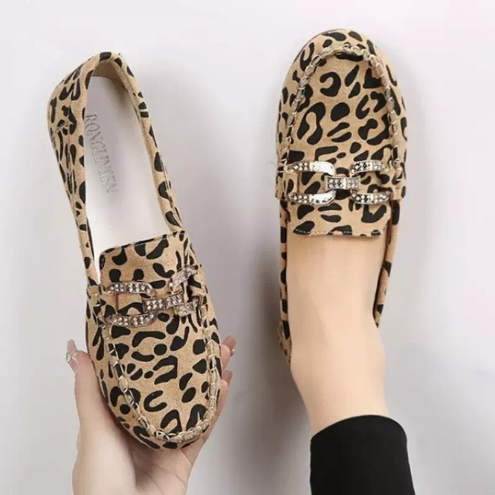 Mocassin leopard pour femme Podoways 36 Wheat