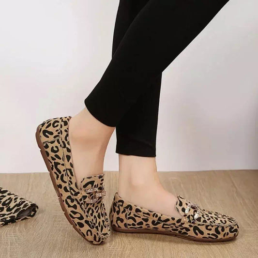 Mocassin leopard pour femme