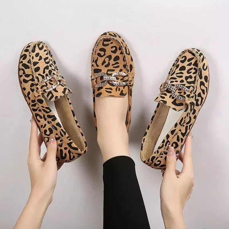 Mocassin leopard pour femme