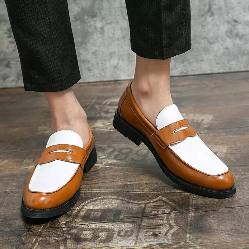 Mocassin noir et blanc pour femme  Podoways   