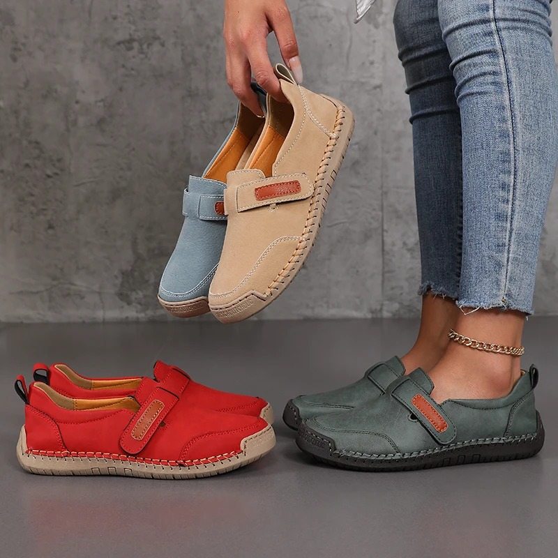 Mocassins orthopédiques d’été femme en cuir Podoways