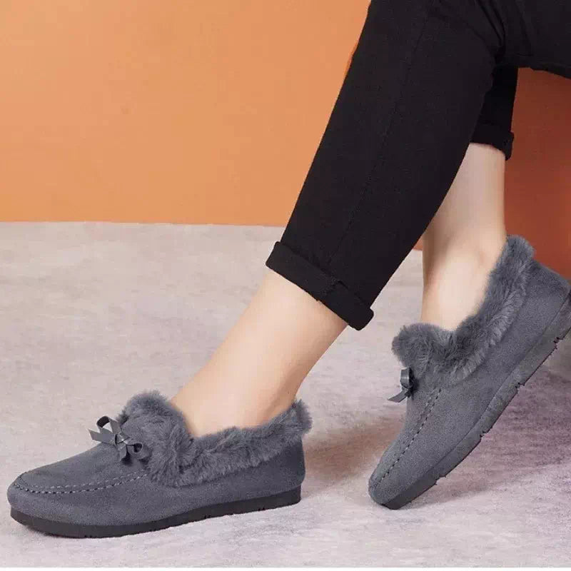 Mocassin style fourrure pour femme  Podoways   