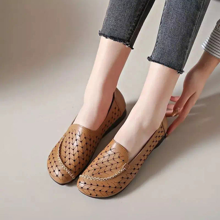 Mocassin tressé pour femme  Podoways 36 Chocolate 