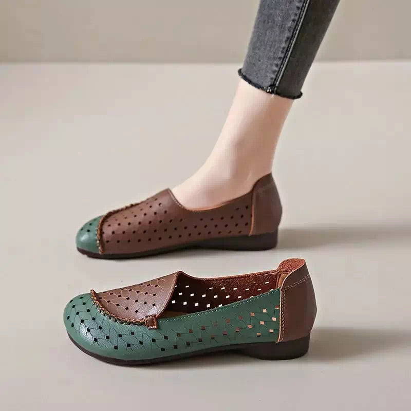 Mocassin tressé pour femme Podoways 36 Green