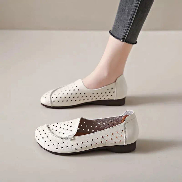 Mocassin tressé pour femme Podoways 36 Blanc