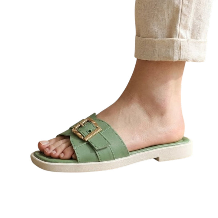Mules Été Femme – Élégantes avec Bride Réglable Podoways 36 Green