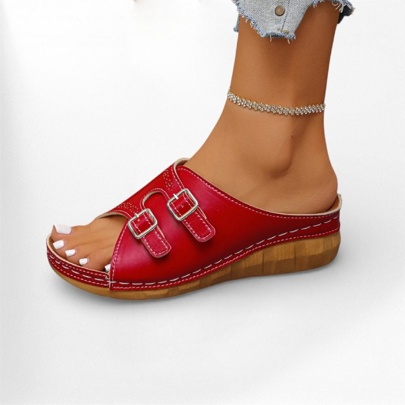 Mules femme confort estival orthopédiques Podoways 36 Red