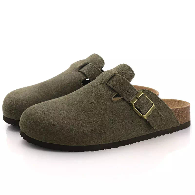 Mules orthopédiques en daim - spécial liquidation Podoways 36 Olive