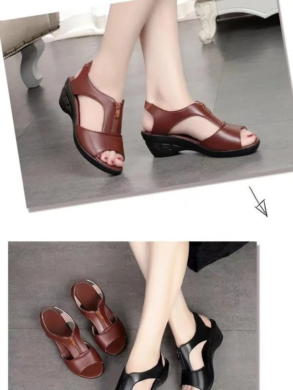 Sandales femme couleur camel Podoways