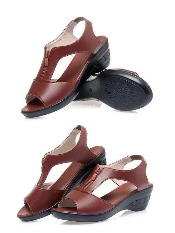 Sandales femme couleur camel Podoways