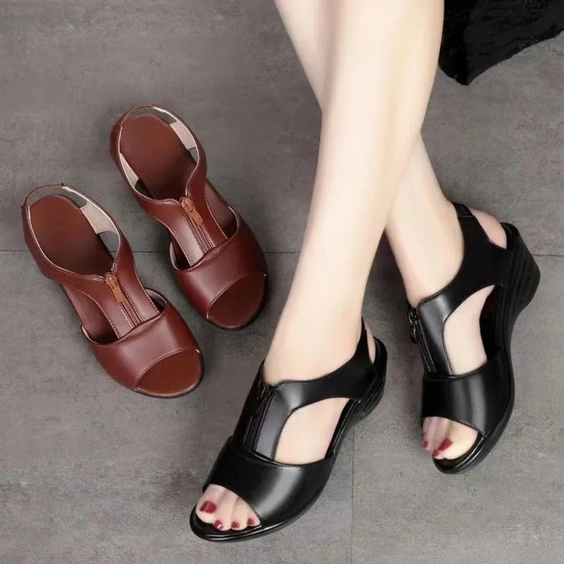 Sandales femme couleur camel Podoways