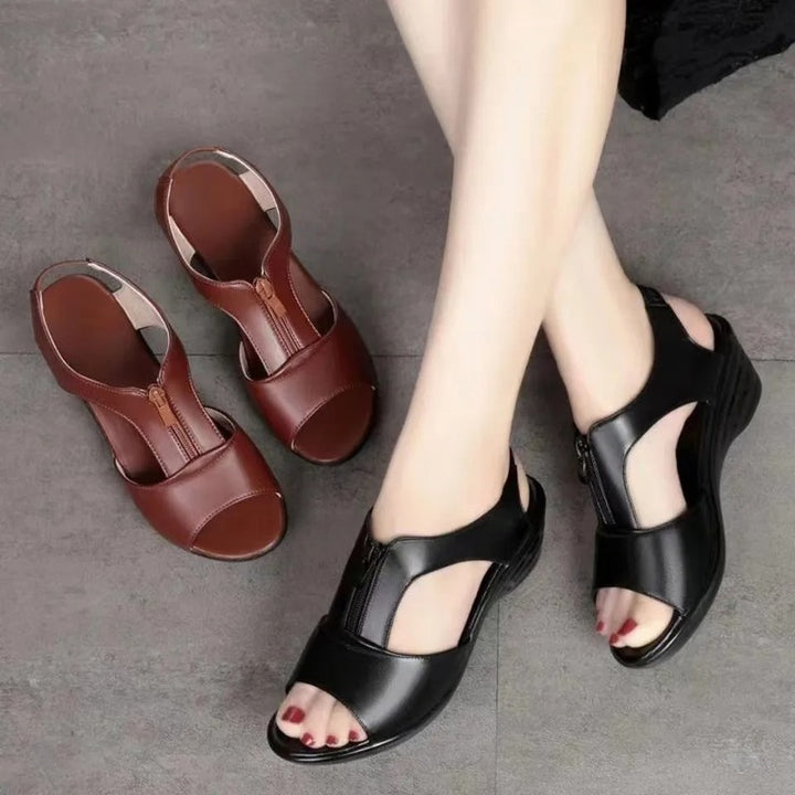 Sandales femme couleur camel Podoways