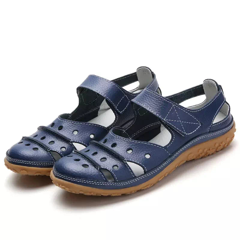 Sandale orthopedique respirante en cuir et semelle anti-dérapante  Podoways 36 DarkBlue 