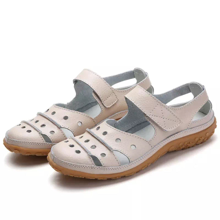 Sandale orthopedique respirante en cuir et semelle anti-dérapante Podoways 36 Wheat