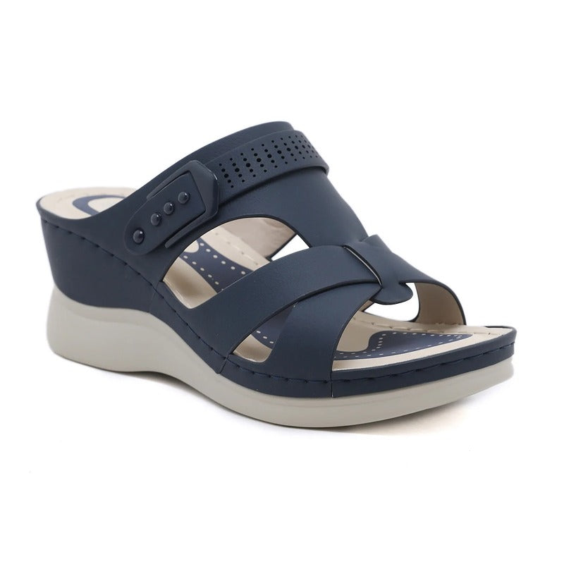 Sandales à semelles compensées confortables pour femmes Podoways 36 MidnightBlue