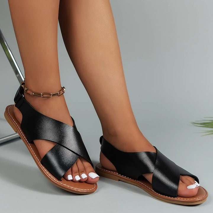 Sandales en cuir confort pour femme été Podoways