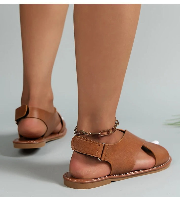 Sandales en cuir confort pour femme été Podoways