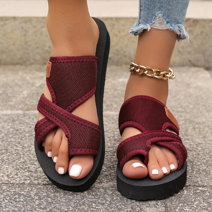 Sandales entre-doigts femme Podoways 36 DarkRed