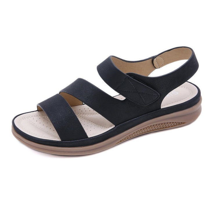 Sandales femme grande largeur à scratch Podoways 36 Black