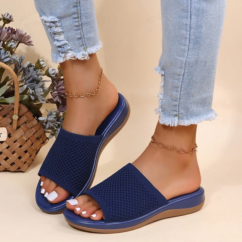 Sandales femme bleu marine Podoways