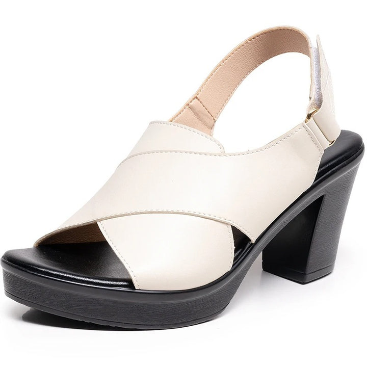 Sandales à talon tendance 2023 Podoways 36 Blanc