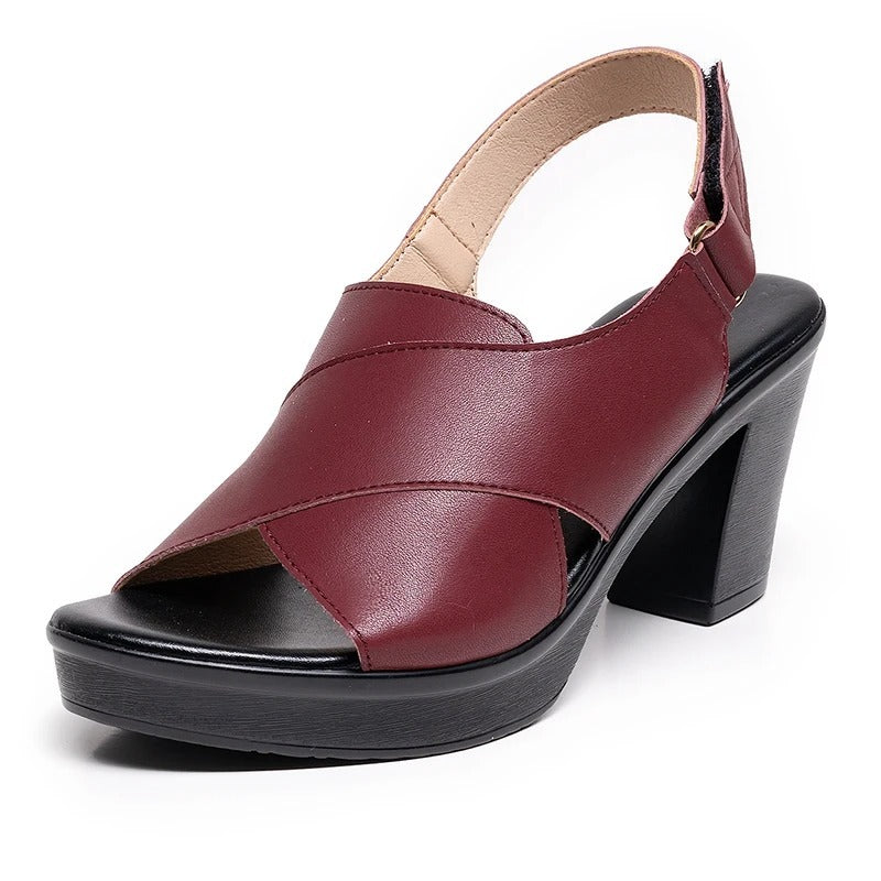 Sandales à talon tendance 2023 Podoways 36 DarkRed