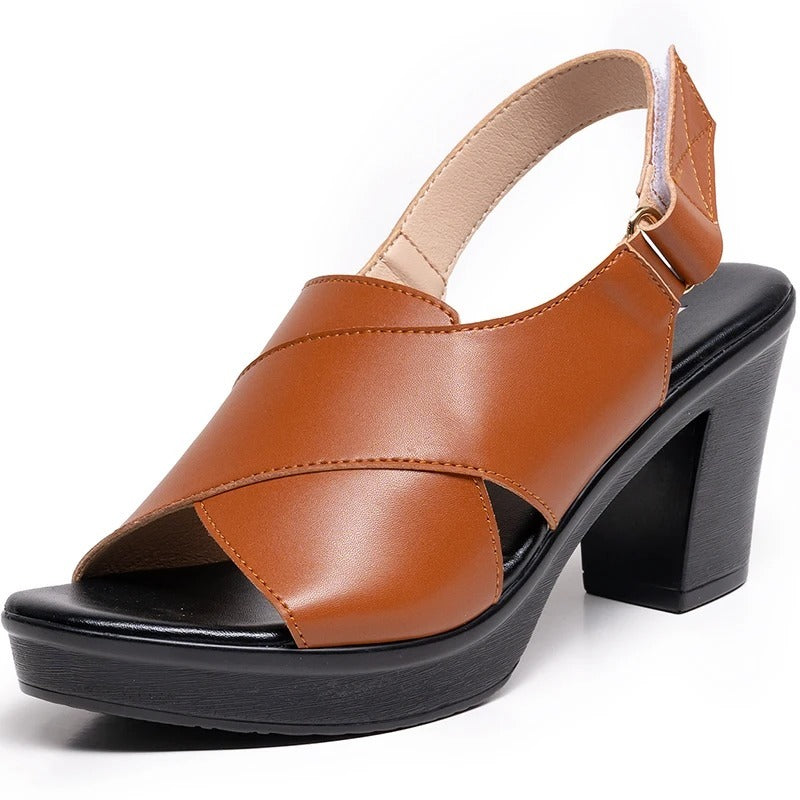 Sandales à talon tendance 2023 Podoways 36 Chocolate