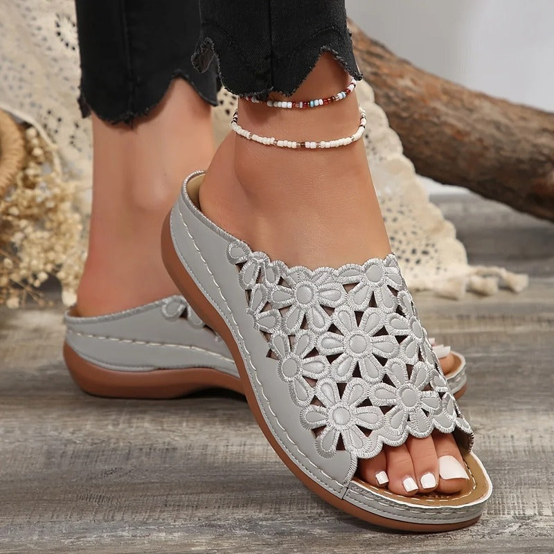 Sandales plates femmes Podoways 36 Silver
