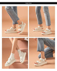 Charger l'image dans la visionneuse de la galerie, Sandales plates beige pour femme Podoways
