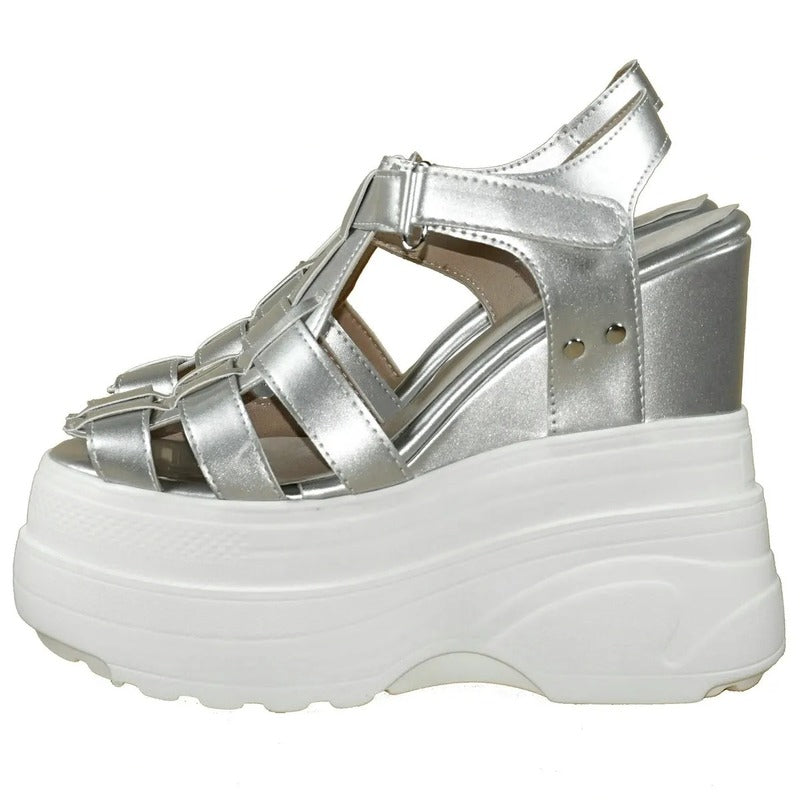 Sandales rock femme Podoways 36 Silver