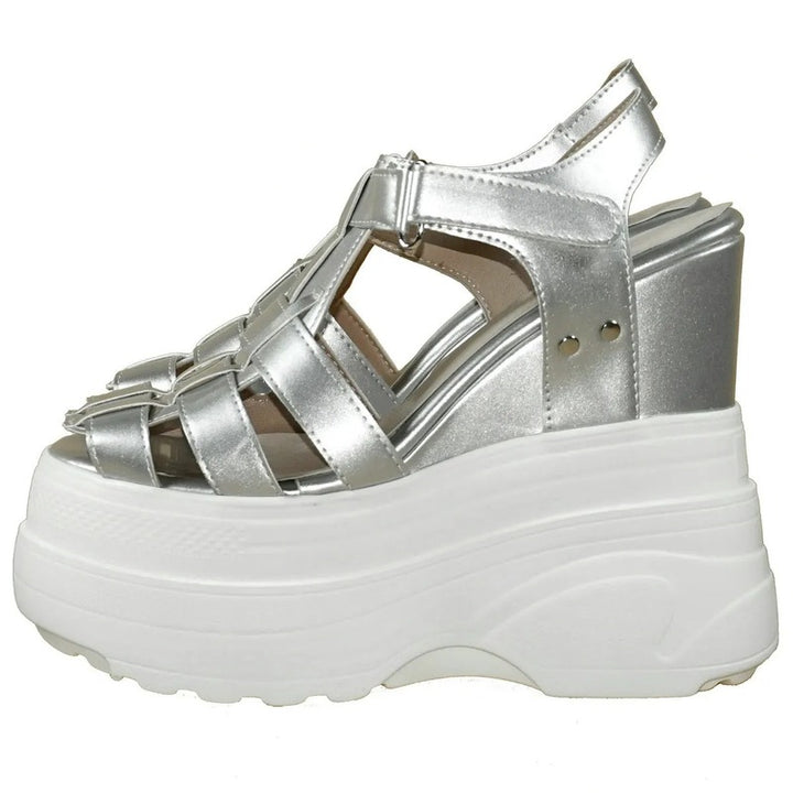 Sandales rock femme Podoways 36 Silver