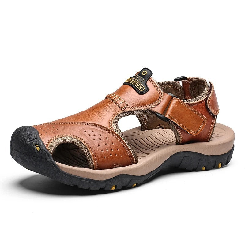Sandales à scratch pour homme Podoways 38 Chocolate