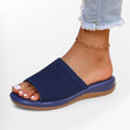 Charger l'image dans la visionneuse de la galerie, Sandales femme bleu marine Podoways 35 MidnightBlue
