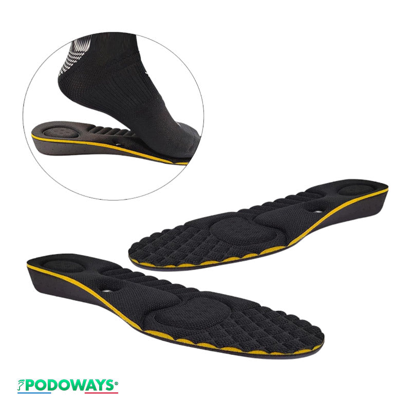 Semelles Rehaussantes Homme 3 Couches - Gain De 2,5 à 7,5 Cm - Taille 40-42