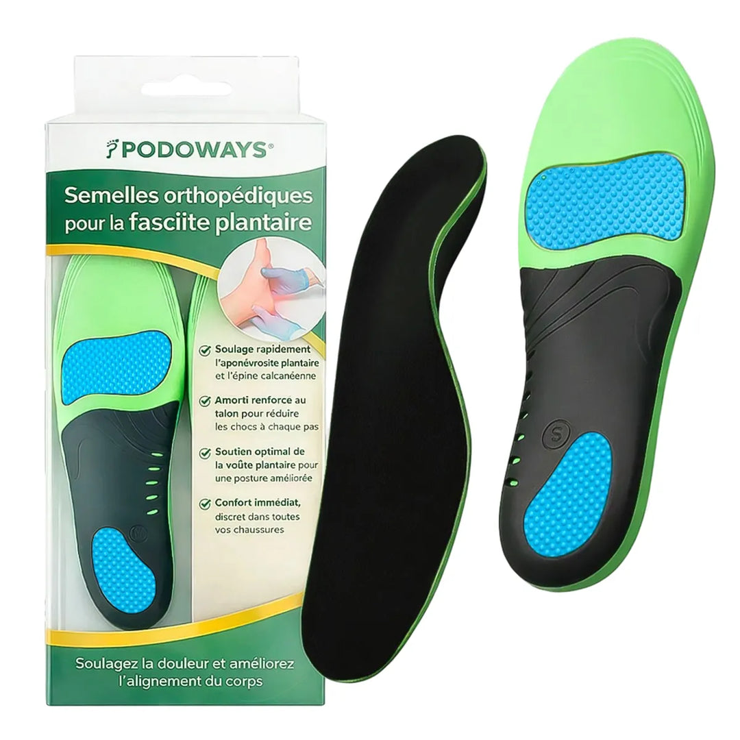 Semelles Orthopédiques contre la fasciite plantaire PODOWAYS